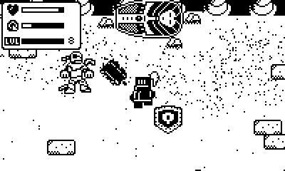 Fighting monsters in the ruins